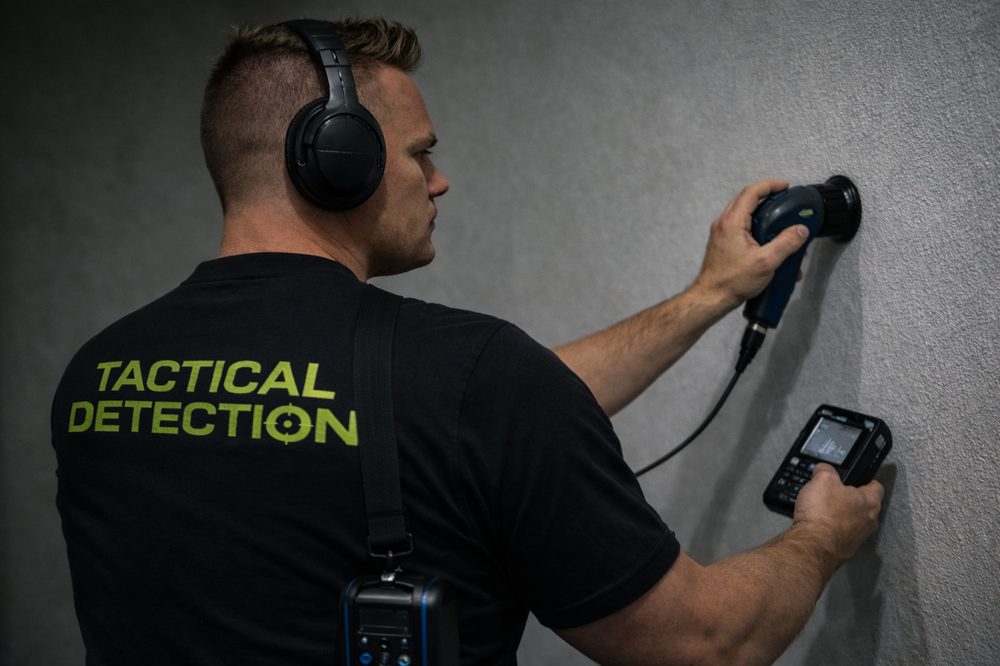 Leak detection technician at work